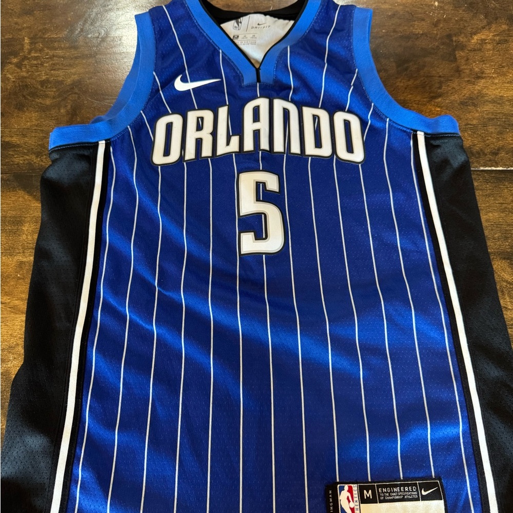 NBA Blue and Black Striped Jersey